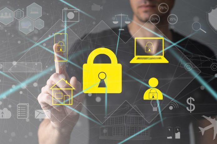 Concept of cyber security, information security and encryption, secure access to user's personal information, secure Internet access, cybersecurity