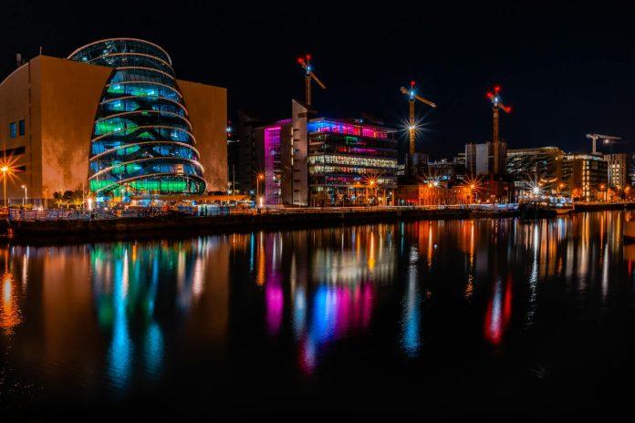 Dublin financial district representing Ireland's connection to global central banking and monetary policy decisions