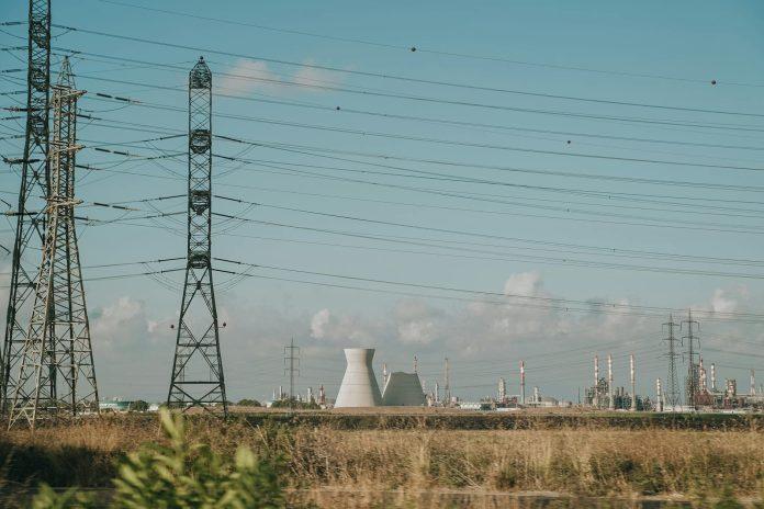 Electricity transmission infrastructure and power lines representing Irish energy supply network