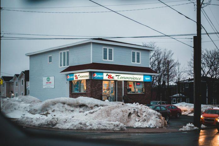 MACE convenience store frontage showing brand signage and retail entrance in Irish location