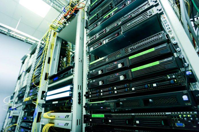 Modern data centre server infrastructure representing artificial intelligence computing capacity expansion